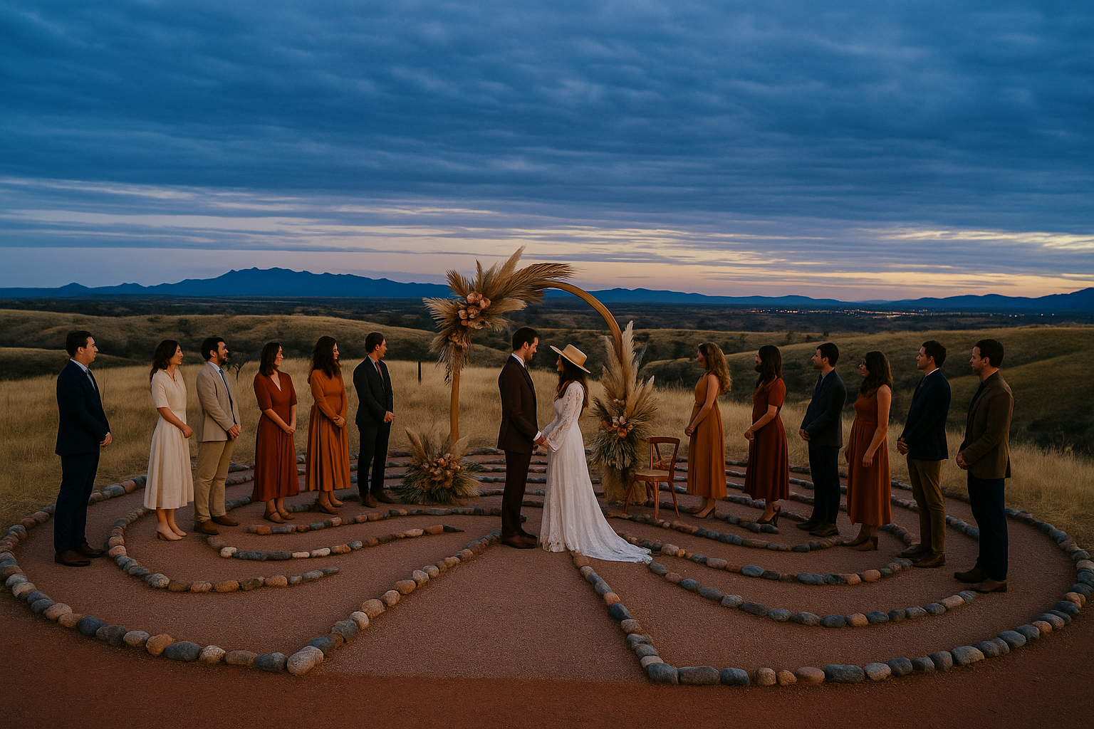 Labyrinth boho wedding