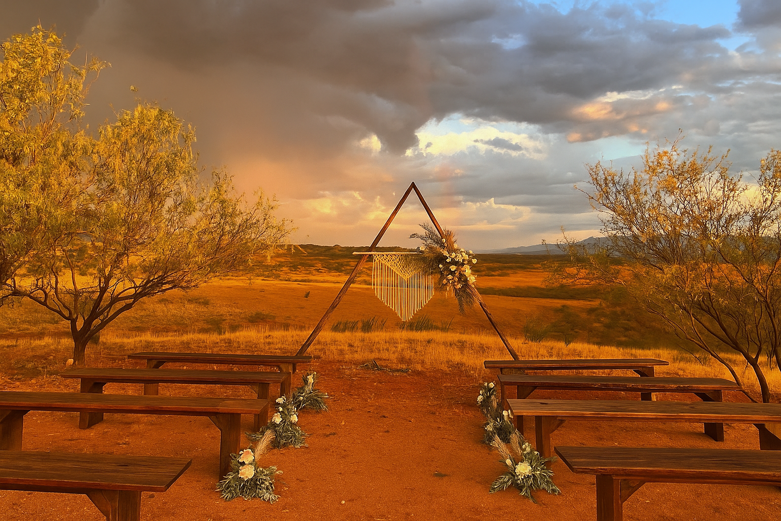 Horizon wedding arch